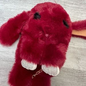 crossbody faux fur bunny bag